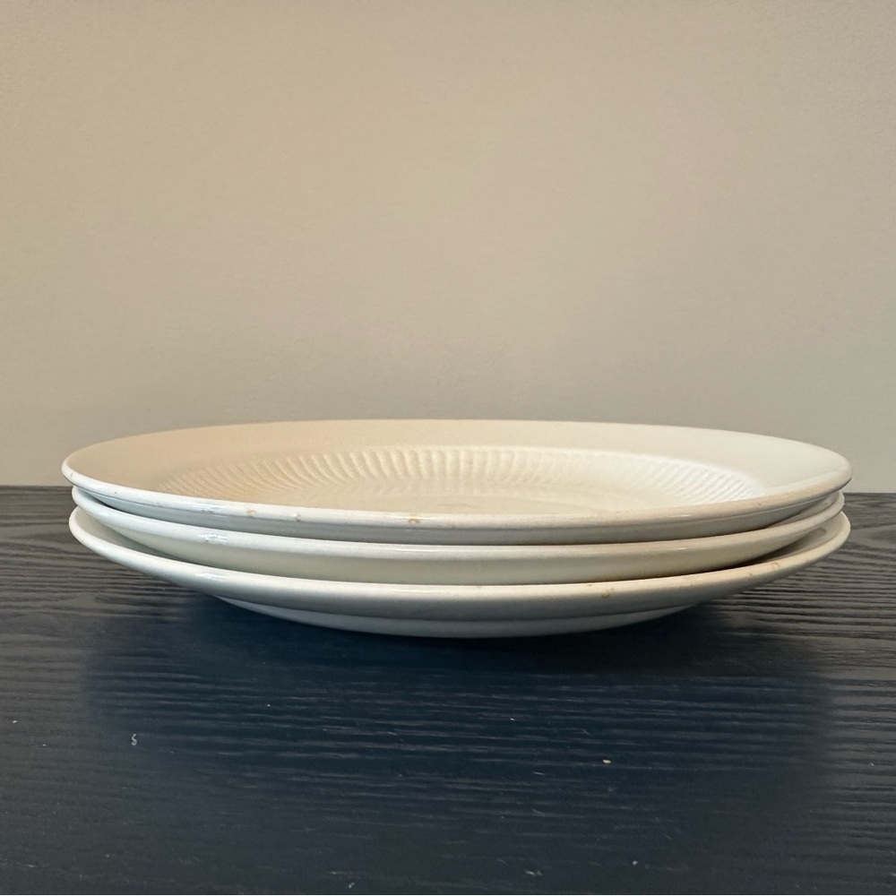 Vintage Wm Adams & Sons England "Empress" Ironstone Dinner Plates Set of 3